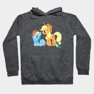 Applejack on Rainbow Dash’s tail Hoodie